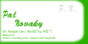 pal novaky business card